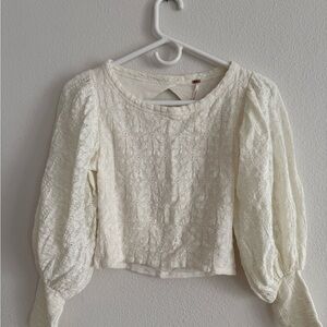 Free People White Lace Women's Top